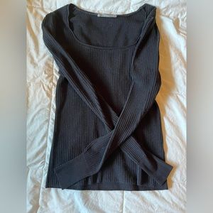 Everlane square neck shirt.